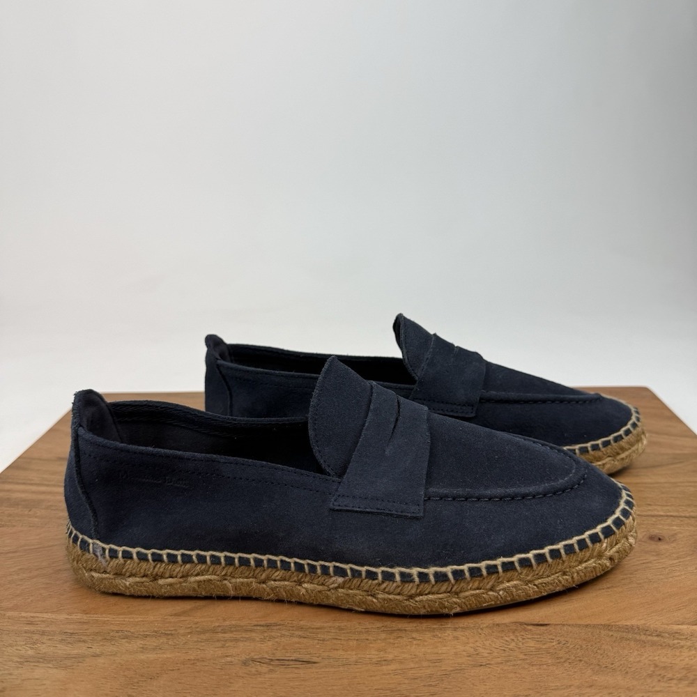 New Womens‎ Massimo Dutti Blue Penny Strap Espadrilles Loafers Shoes Sz 6 M